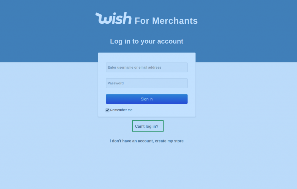 Comment récupérer un compte Wish