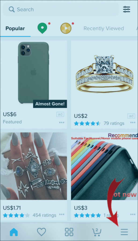 Parrainez un ami sur Wish depuis votre smartphone